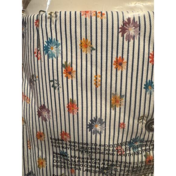 NWT Medium Johnnie O Top Shelf Short Sleeve Striped Shirt Flowers Floral May - Picture 4 of 9